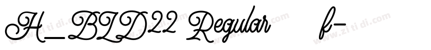 H_BLD22 Regular 免费下f字体转换